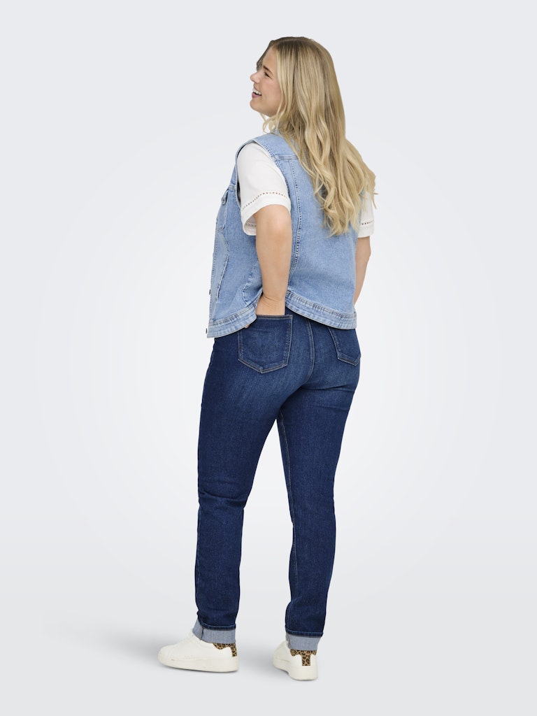 Jeans Carchristine HW fold up slim Dark blue