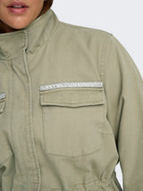 Jeans jasje Carelena Silver sage