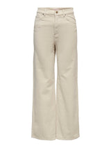 Rib Broek Carhope HW wide Oatmeal
