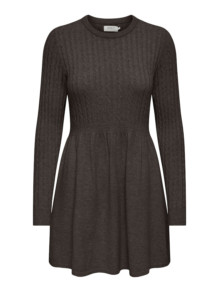 Jurk Carfia Dark Grey Melange LS Cable