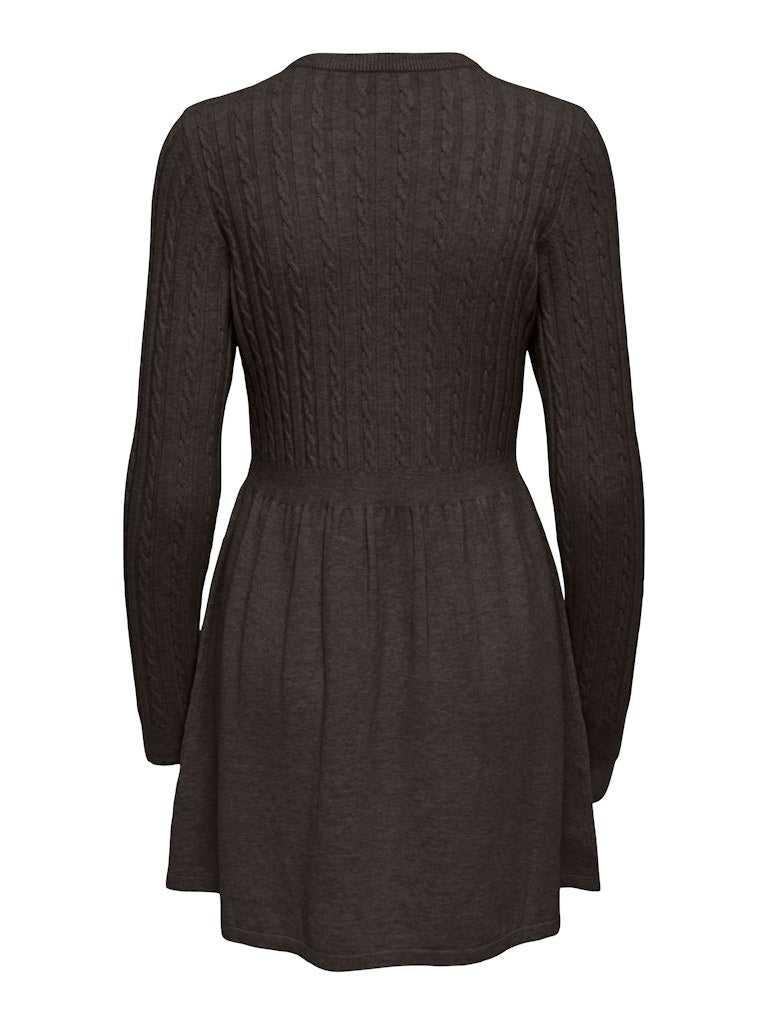 Jurk Carfia Dark Grey Melange LS Cable