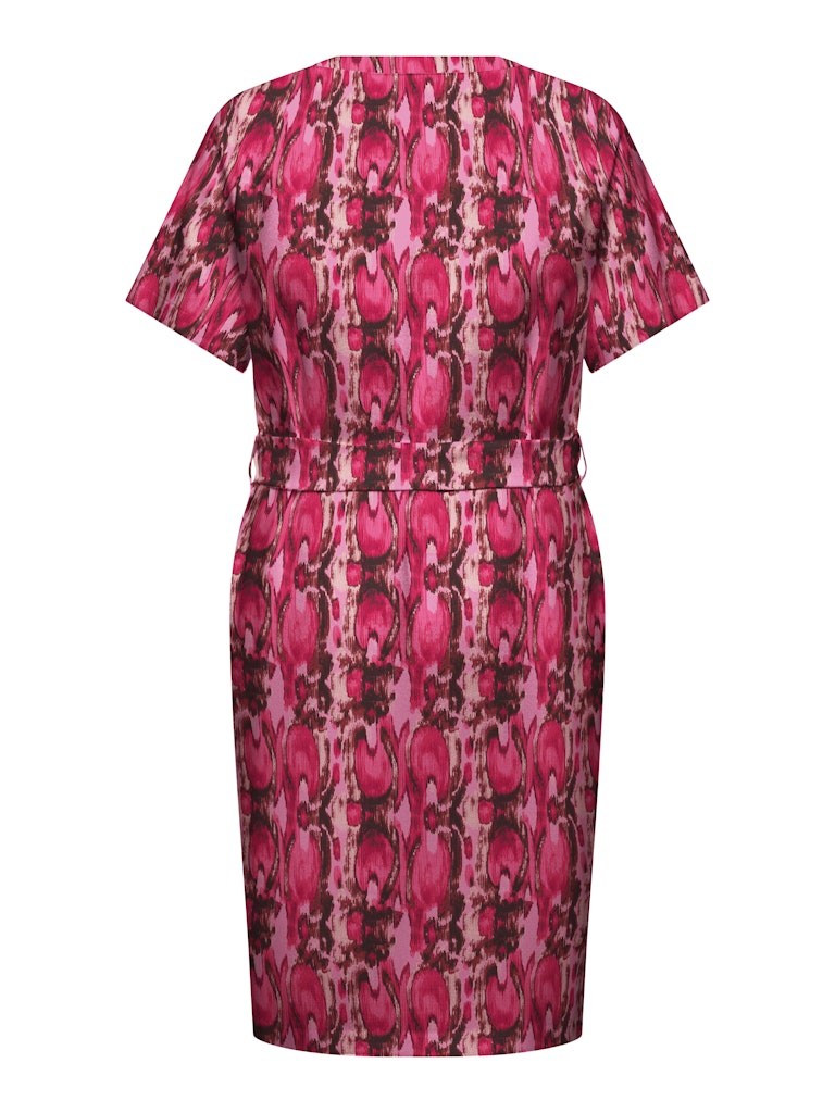 Knie Jurk Carshilla print Splash Rosy Rosebloom