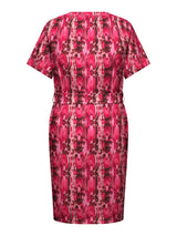 Knie Jurk Carshilla print Splash Rosy Rosebloom