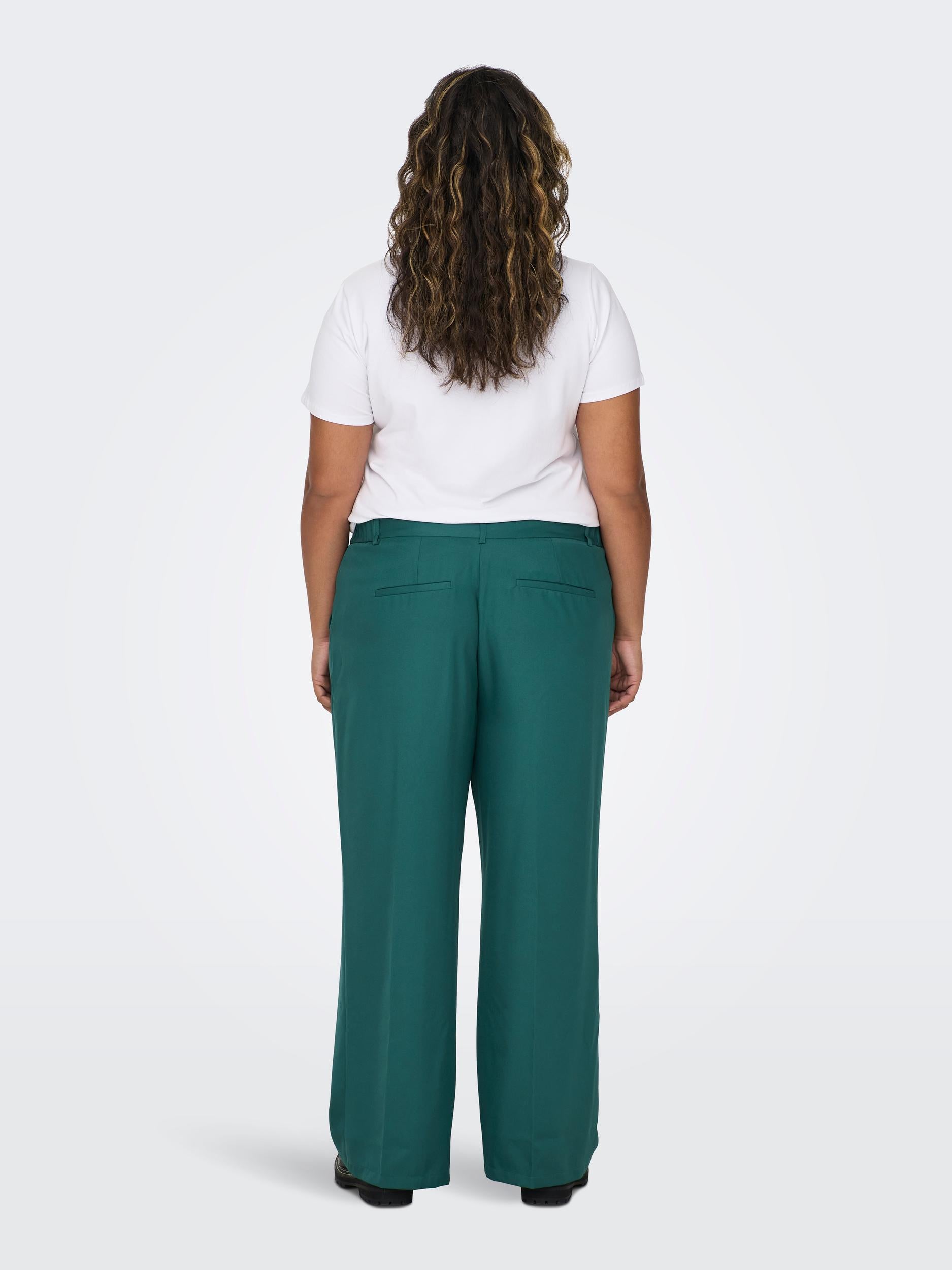 Broek Carfrey HW wide bayberry green t/m 54
