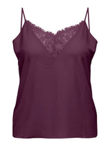 Singlet top Carmetta Lace Mauve Wine