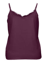 Singlet top Carmetta Lace Mauve Wine