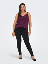 Singlet top Carmetta Lace Mauve Wine