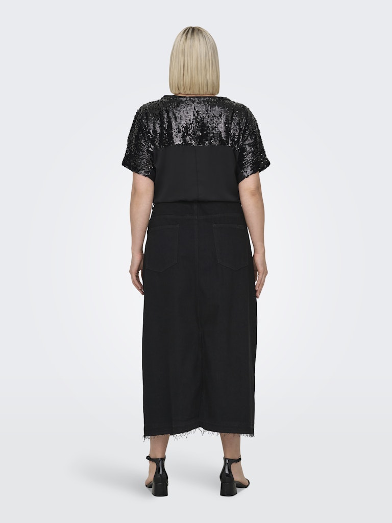 Jeans Rok Carnelia maxi slit Black