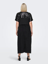 Jeans Rok Carnelia maxi slit Black