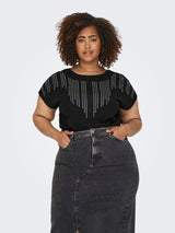 Shirt Carlula Black Rhinestone