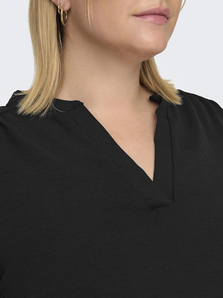Blouse Lange Mouw  Carmetta V-neck Black