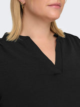 Blouse Lange Mouw  Carmetta V-neck Black