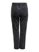 Straight Jeans Caremily HW Stuts Black Washed