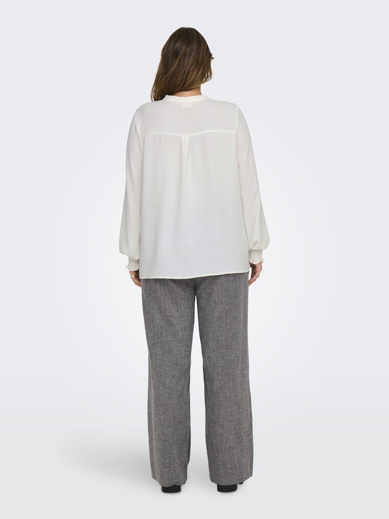 Blouse Lange Mouw  Carmetta V-neck Cloud Dancer