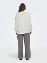 Blouse Lange Mouw  Carmetta V-neck Cloud Dancer