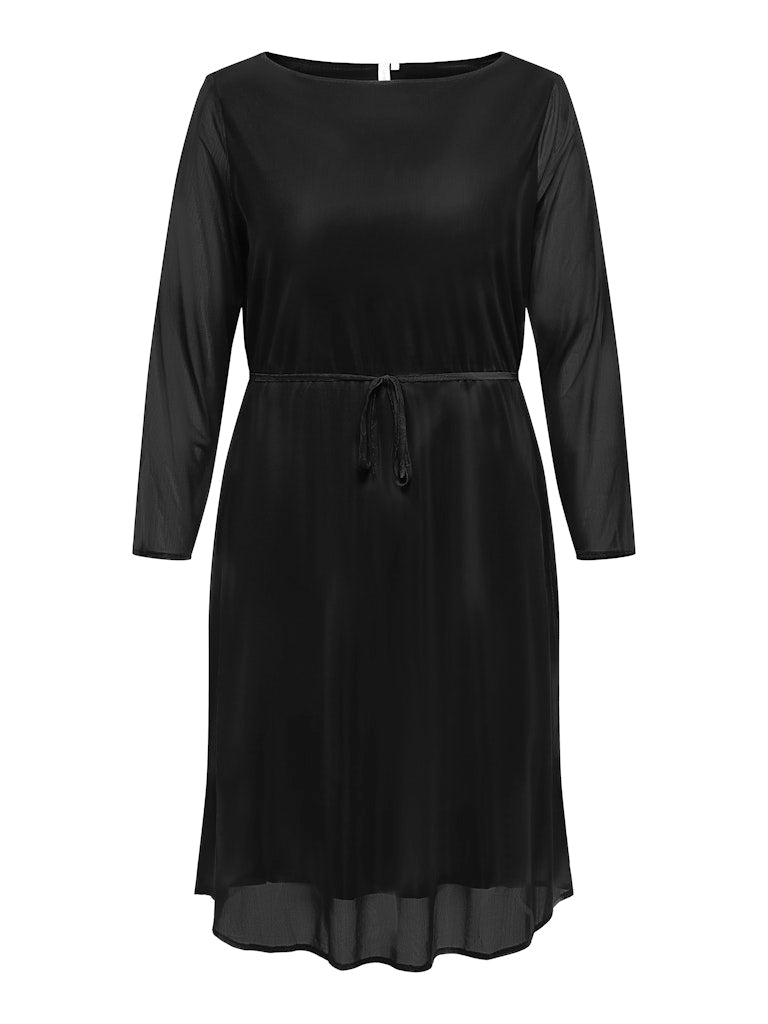 Jurk Boatneck Carforest effen Zwart