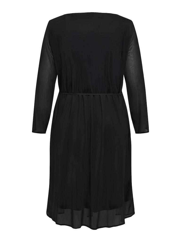 Jurk Boatneck Carforest effen Zwart