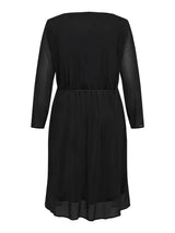 Jurk Boatneck Carforest effen Zwart