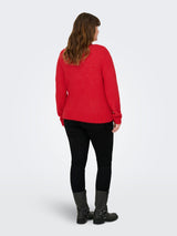 Vest Carmaggie Cardi Knit Salsa/Melange