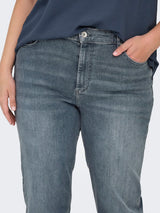 Straight Jeans Carwilly HW (REA2602) Speciale Blue/Grey denim LM30