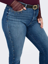 Jeans Carsui STUDS Mid Slim Medium Blue Denim LM 32