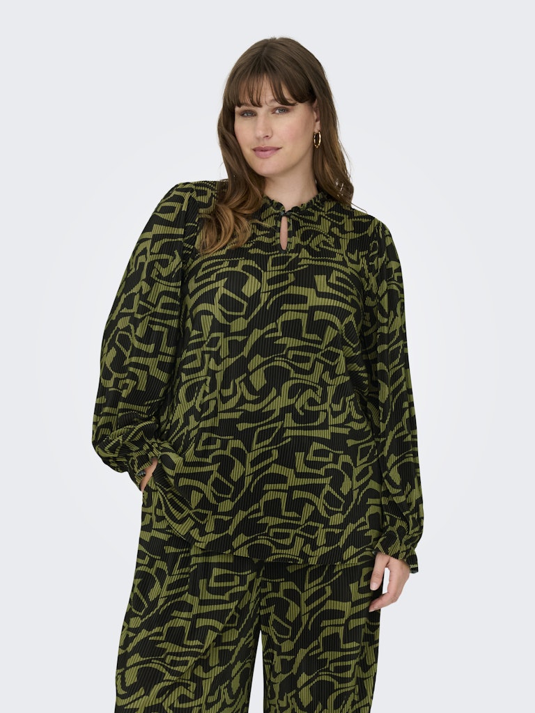 Blouse Carmika V-neck Peat moss