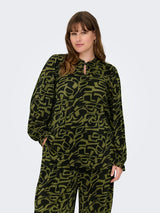 Blouse Carmika V-neck Peat moss