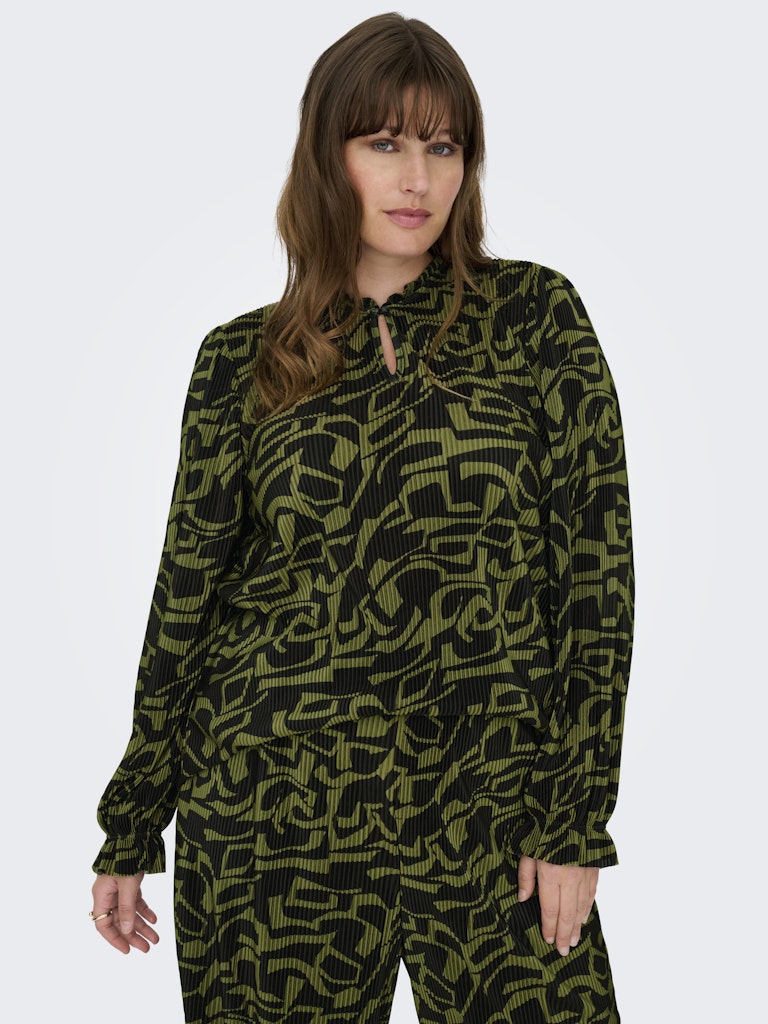 Blouse Carmika V-neck Peat moss