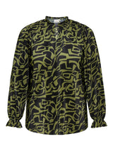 Blouse Carmika V-neck Peat moss
