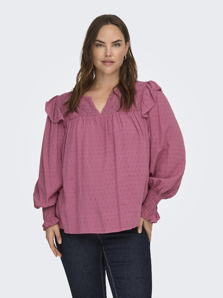 Blouse Carlida smock rose wine