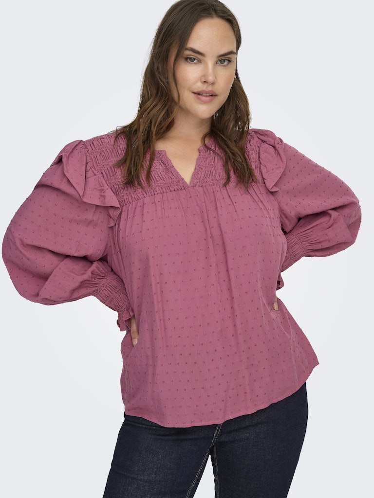 Blouse Carlida smock rose wine