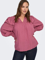 Blouse Carlida smock rose wine