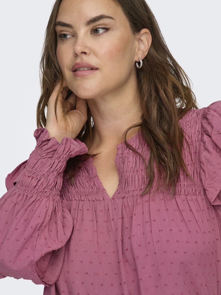 Blouse Carlida smock rose wine
