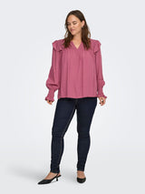 Blouse Carlida smock rose wine
