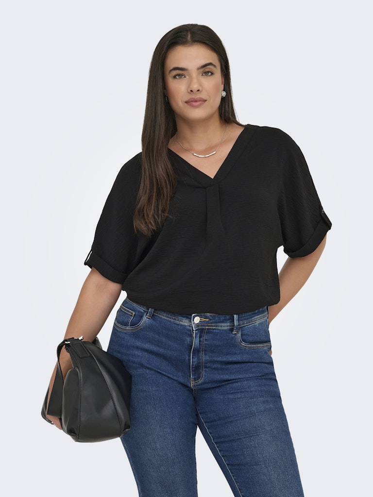 Shirt Carmetta 2/4 mouw Zwart