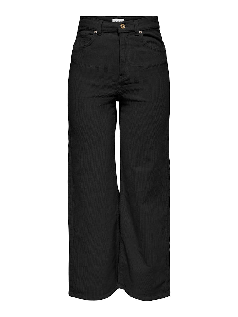 Rib Broek Carhope HW wide Black