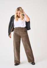 Rib Broek Carhope HW wide Morel