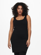 Long tank top Cartime black