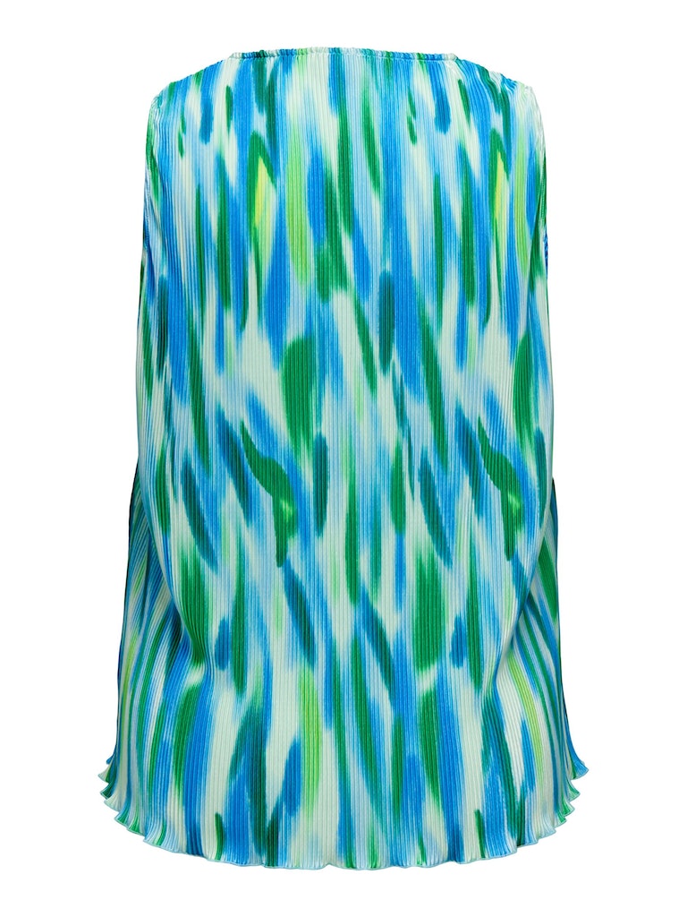 Plisse Top Carlisseta print Blur Clear Sky