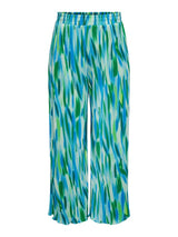 Plisse Wide Pants Carlisseta print Blur Clear Sky