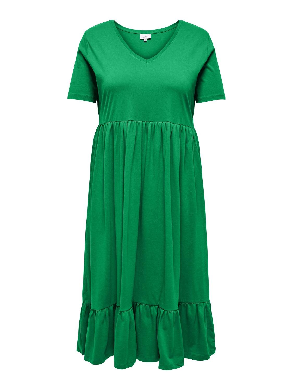 Peplum Calf Dress  Carmay Green Bee