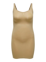 Carshape singlet jurk Nude