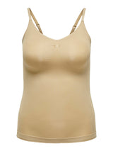 Carshape singlet top Nude