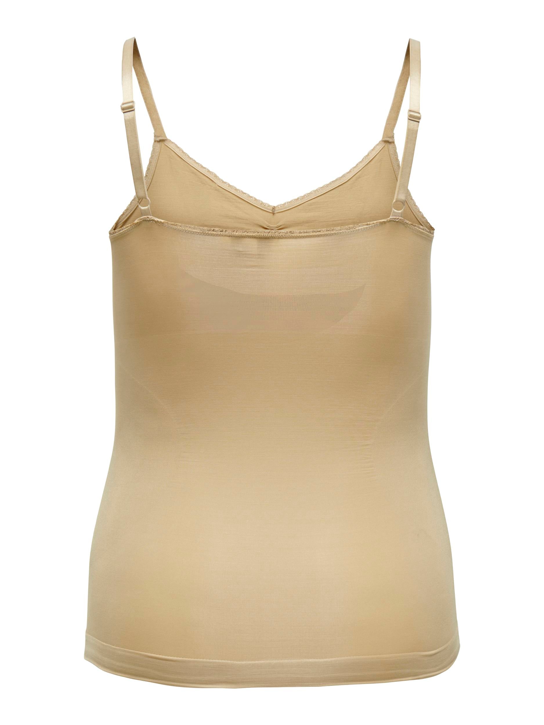Carshape singlet top Nude