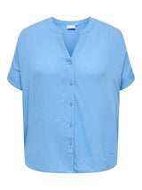 Blouse Carrowa effen Azure Blue