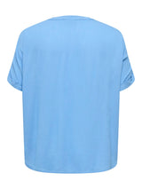 Blouse Carrowa effen Azure Blue
