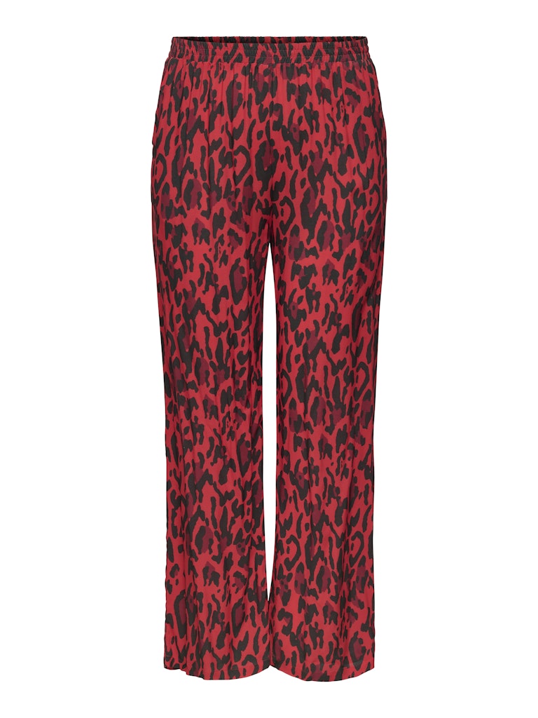 Wide Broek Carharmony Poppy red/Upscaled leo
