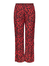 Wide Broek Carharmony Poppy red/Upscaled leo