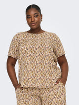 Shirt Carnova print Whitecap Gray/Abstract