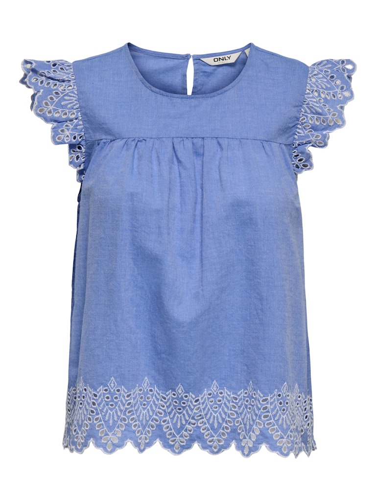 Kap mouw Shirt Cartulum Blue Bonnie/ Bright White